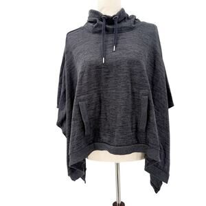 Athleta dark navy blue Blissful boxy pullover Poncho women's SMALL oversized